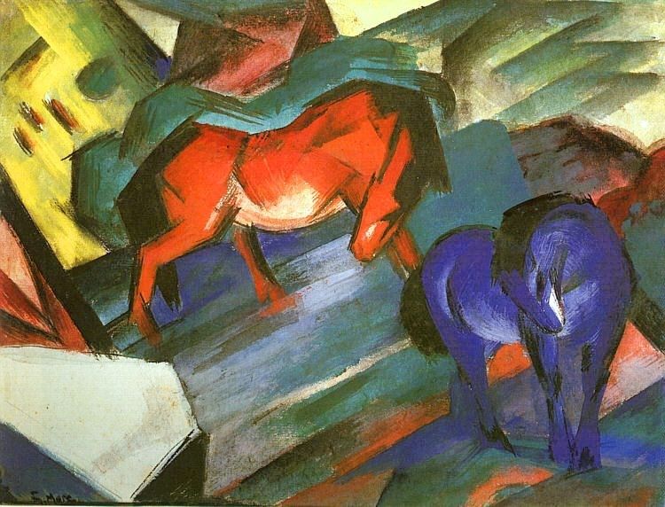 Franz Marc Red and Blue Horse